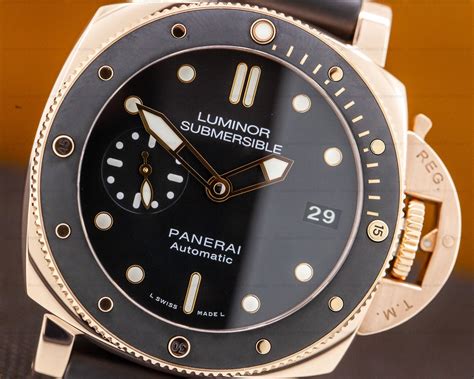 panerai carbotech sub|Panerai submersible 42mm rose gold.